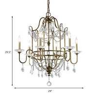 4/6 Heads Metallic Pendant Light Fixture Modern Brass Finish - Rebooters