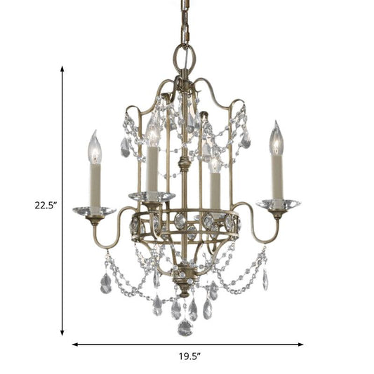 4/6 Heads Metallic Pendant Light Fixture Modern Brass Finish - Rebooters