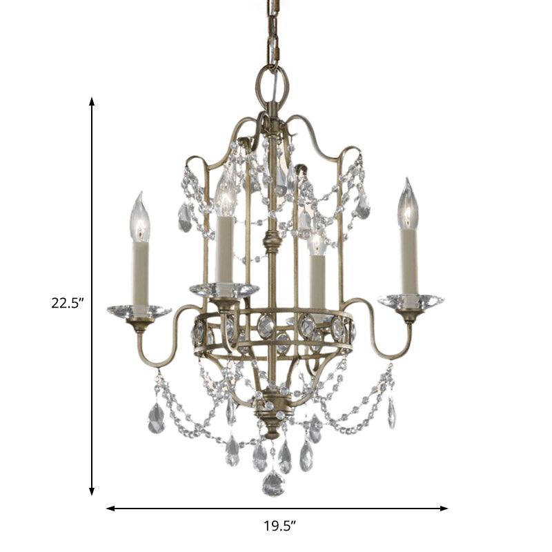 4/6 Heads Metallic Pendant Light Fixture Modern Brass Finish - Rebooters