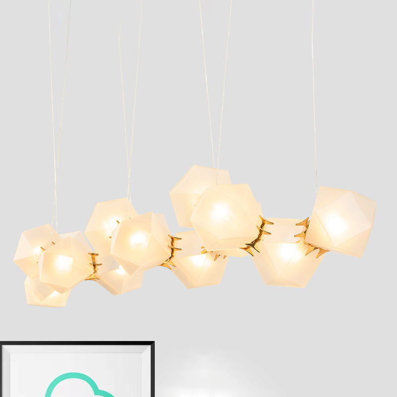 2/4/6 Lights Living Room Chandelier with Geometric Shade - Rebooters