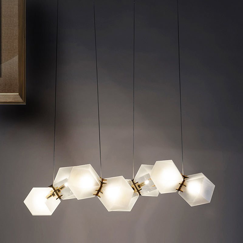 2/4/6 Lights Living Room Chandelier with Geometric Shade - Rebooters