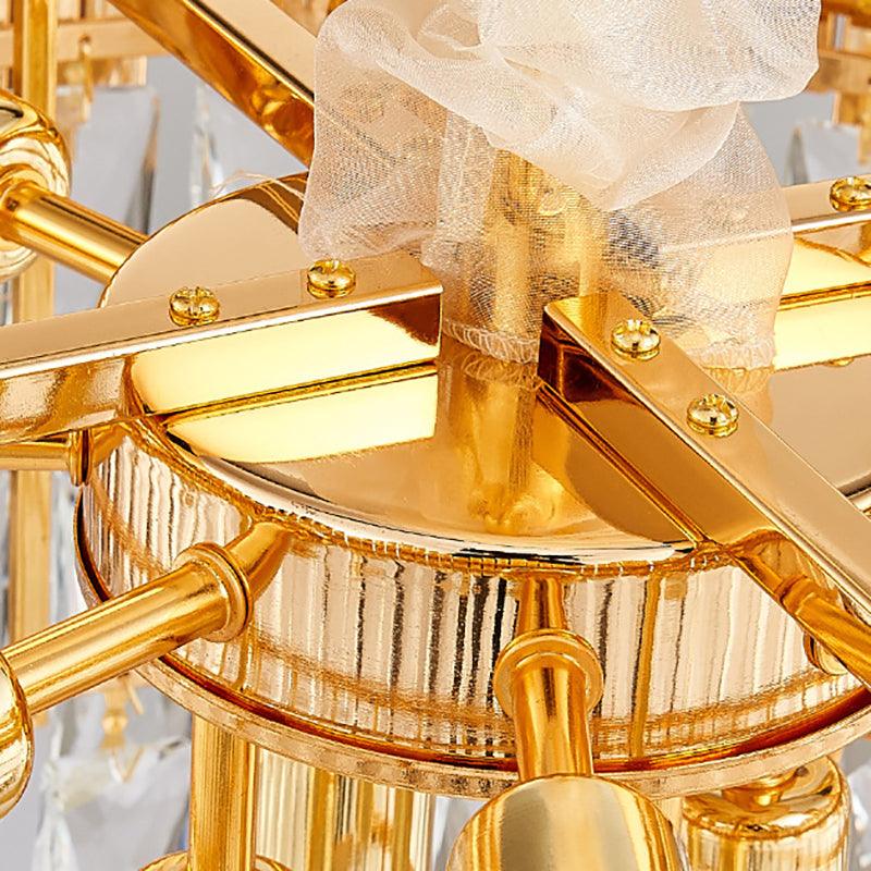 6/10 Heads Metal Hanging Pendant Light Contemporary Gold - Rebooters