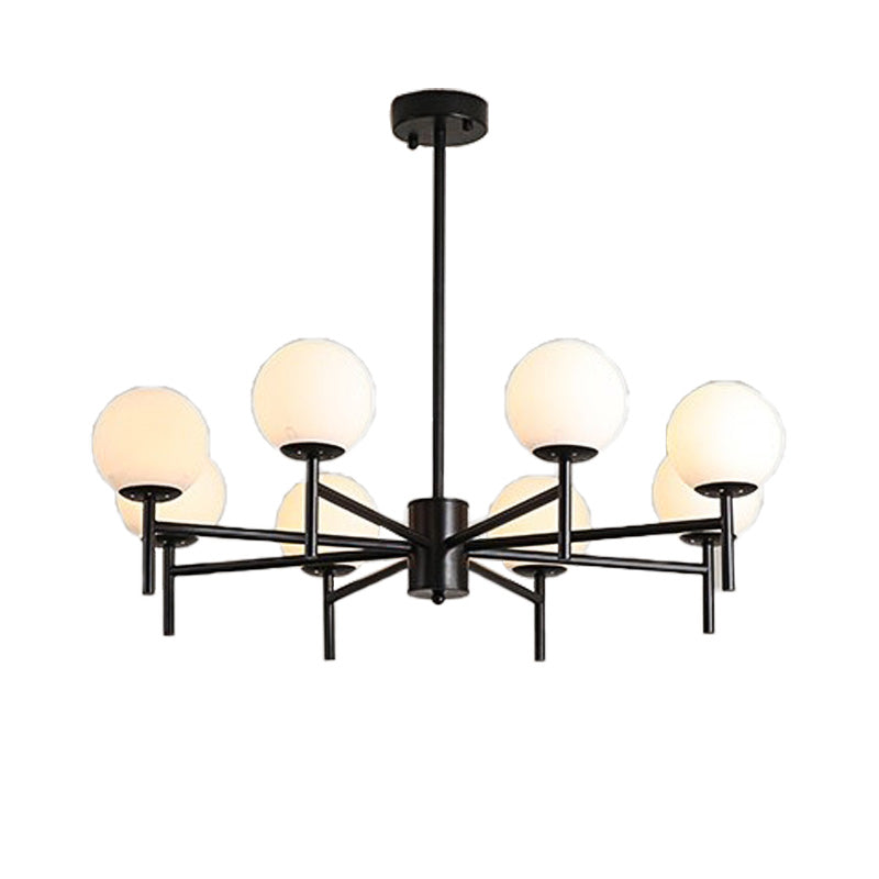 Black/Gold Globe Chandelier Lighting Contemporary 6/8/9 Lights - Rebooters