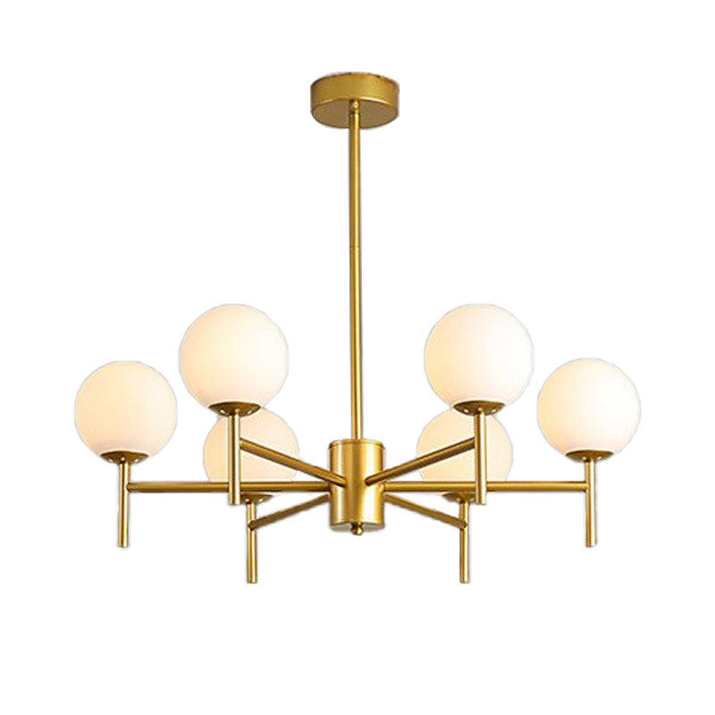 Black/Gold Globe Chandelier Lighting Contemporary 6/8/9 Lights - Rebooters