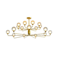 2-Tier Ball Clear Glass Chandelier with Radial Design - Rebooters