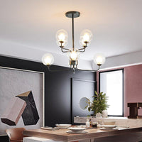 2-Tier Ball Clear Glass Chandelier with Radial Design - Rebooters