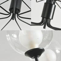 2-Tier Ball Clear Glass Chandelier with Radial Design - Rebooters