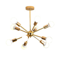 26"/38.5" Wide Metal Starburst Chandelier Light Gold Lamp - Rebooters