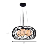 Ball White Glass Chandelier Lighting Contemporary 3 Lights - Rebooters