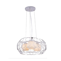 Ball White Glass Chandelier Lighting Contemporary 3 Lights - Rebooters