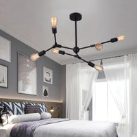 6/8/9 Lights Bedroom Chandelier with Sputnik Metal Shade - Rebooters