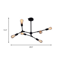 6/8/9 Lights Bedroom Chandelier with Sputnik Metal Shade - Rebooters