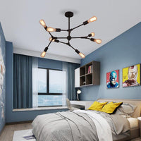 6/8/9 Lights Bedroom Chandelier with Sputnik Metal Shade - Rebooters