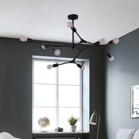 6/8/9 Lights Bedroom Chandelier with Sputnik Metal Shade - Rebooters