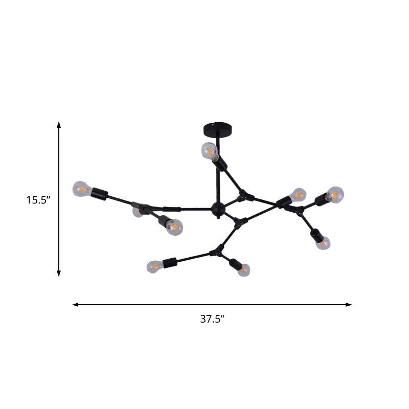 6/8/9 Lights Bedroom Chandelier with Sputnik Metal Shade - Rebooters