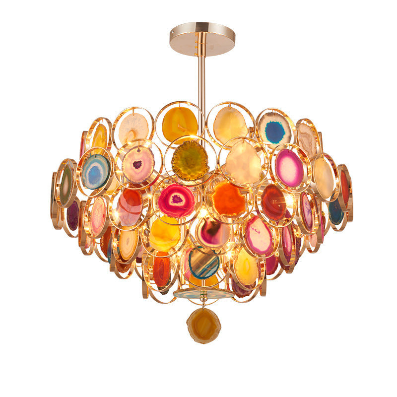 Gold 5-Tiered Ceiling Pendant Modern 12-Light Chandelier - Rebooters