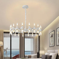 24/36/60 Lights LED Bedroom Chandelier Modern Black White - Rebooters