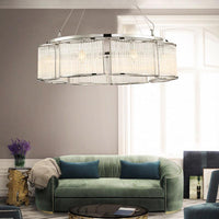 29.5"/33.5" Wide Crystal Round Ceiling Chandelier Pendant Light - Rebooters