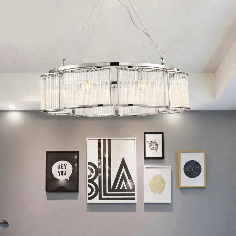 29.5"/33.5" Wide Crystal Round Ceiling Chandelier Pendant Light - Rebooters