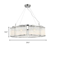 29.5"/33.5" Wide Crystal Round Ceiling Chandelier Pendant Light - Rebooters