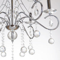 6 Bulbs Flameless Candle Chandelier Lighting with Crystal Accent - Rebooters