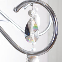 6 Bulbs Flameless Candle Chandelier Lighting with Crystal Accent - Rebooters