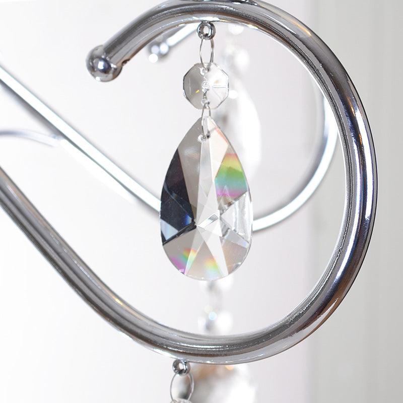 6 Bulbs Flameless Candle Chandelier Lighting with Crystal Accent - Rebooters