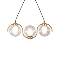 3/5/7 Lights Living Room Chandelier with Ball Clear Glass Shade - Rebooters