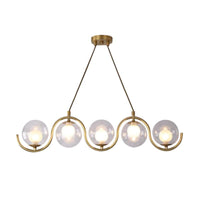 3/5/7 Lights Living Room Chandelier with Ball Clear Glass Shade - Rebooters