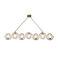 3/5/7 Lights Living Room Chandelier with Ball Clear Glass Shade - Rebooters