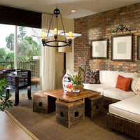 Black 3 Lights Chandelier Light Fixture Antique Clear Glass Cone Pendant Lamp - Rebooters