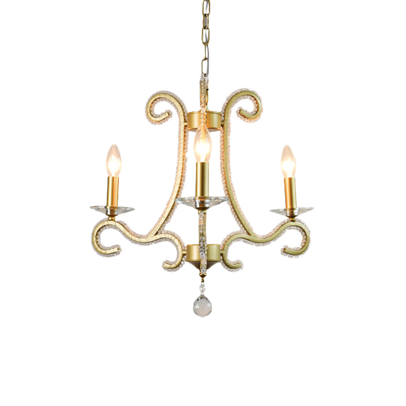 Traditional Candlestick Chandelier 3/6 Heads Gold Lighting - Rebooters