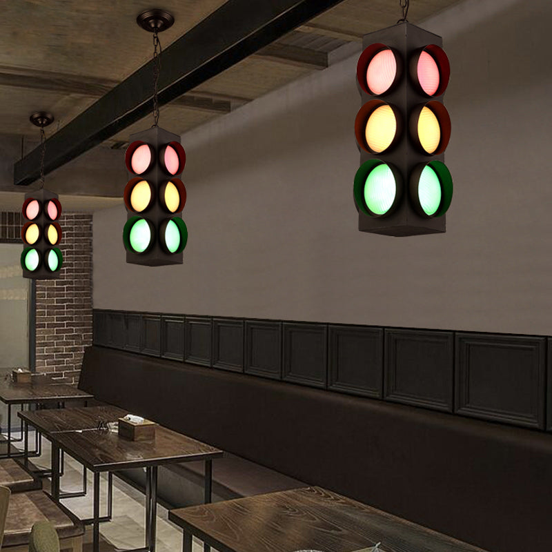 Traffic Light Restaurant Pendant Lamp Metal Antique Chandelier - Rebooters