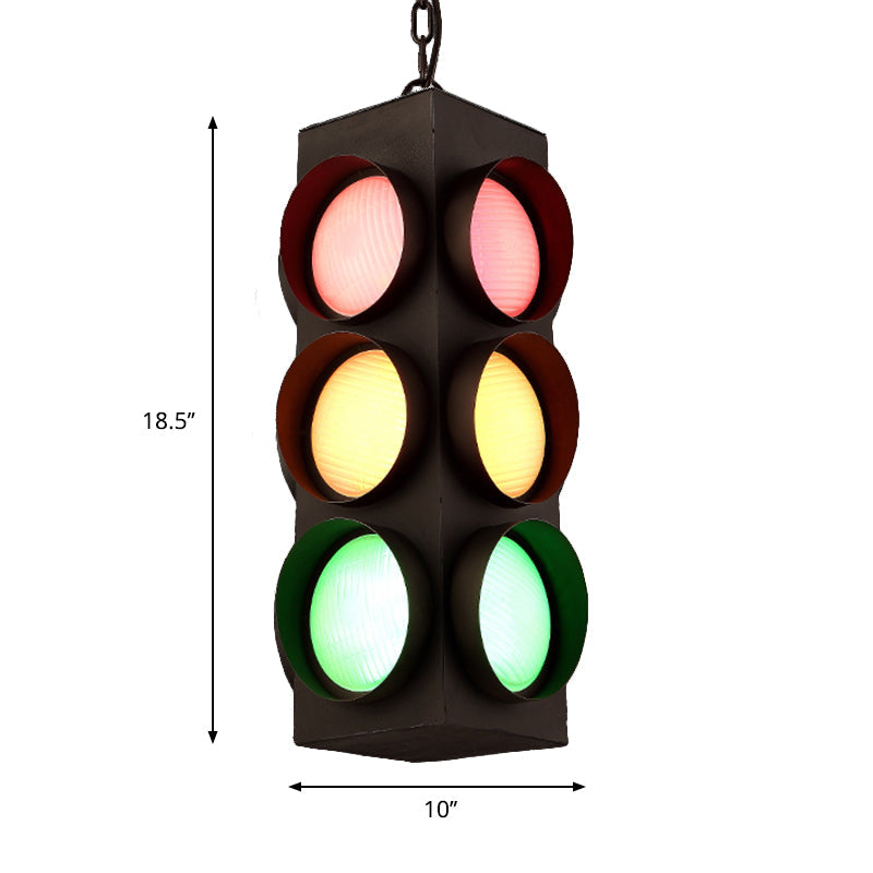 Traffic Light Restaurant Pendant Lamp Metal Antique Chandelier - Rebooters