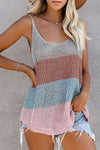 Women's Knitted Striped U-Neck Sleeveless Top for Summer - Rebooters