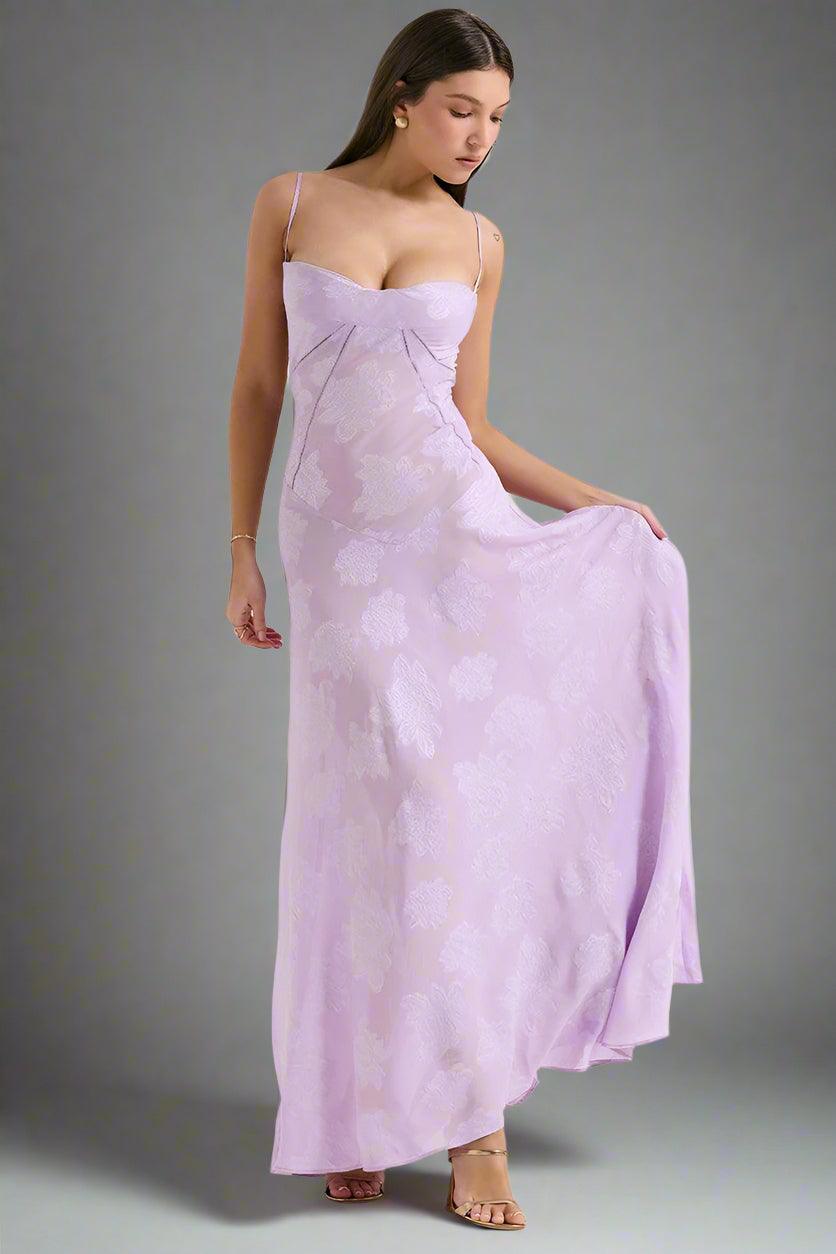 Maya Maxi Dress with Intricate Floral Embroidery and Flowing Silhouette for Elegant Style - Rebooters -Women's Dresses