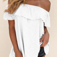 Women's Fashion Off-Shoulder Shirt for Casual Style Rebooters Womens Shirts