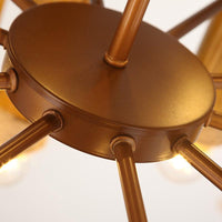 Antique Tube Shade Hanging Lamps Multi-light Bamboo Chandeliers for Living Room - Rebooters