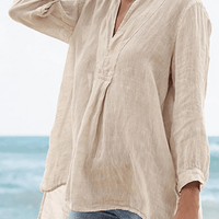 Women's Casual Plain Patchwork V-Neck Tops for Everyday Wear Rebooters Womens Shirts