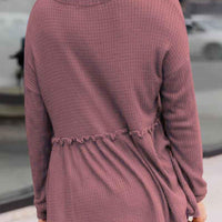 Women's Casual Solid Color V-Neck Top With Buckle Rebooters Womens Shirts