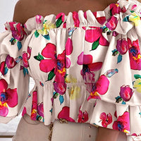 Stylish Women's Printed Off-Shoulder Tops for Every Occasion Rebooters Womens Shirts