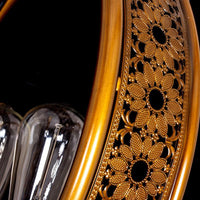 Bare Bulb Metal Hanging Light Three-Light Brass Chandelier - Rebooters