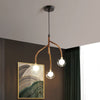 Clear Glass Beige Pendulum Lamp Molecular 3 Lights Chandelier - Rebooters