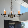 Three-Head Antique Chandeliers Metal Candle Ceiling Pendant Light in Brass for Coffee Shop - Rebooters