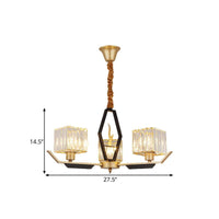 3/6/8 Heads Parlor Ceiling Light Simplicity Gold Chandelier - Rebooters