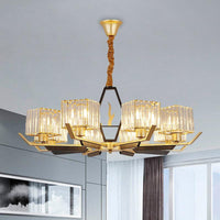3/6/8 Heads Parlor Ceiling Light Simplicity Gold Chandelier - Rebooters