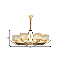 3/6/8 Heads Parlor Ceiling Light Simplicity Gold Chandelier - Rebooters