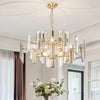 Gold Radial Ceiling Pendant Contemporary 8 Lights Chandelier - Rebooters