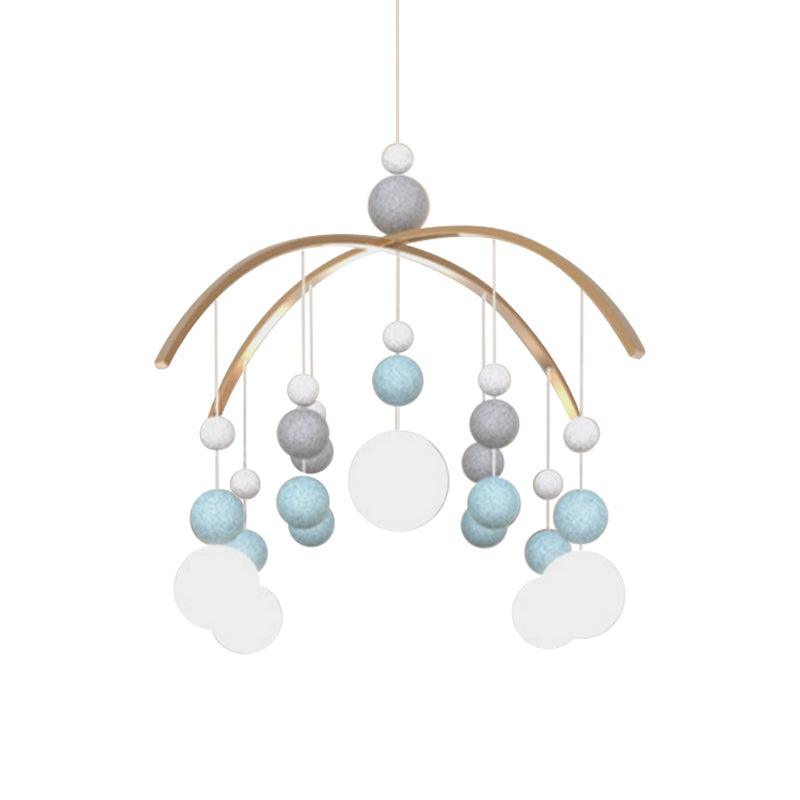 Globe Chandelier Light Cartoon White Glass 5-Bulb Pendant - Rebooters