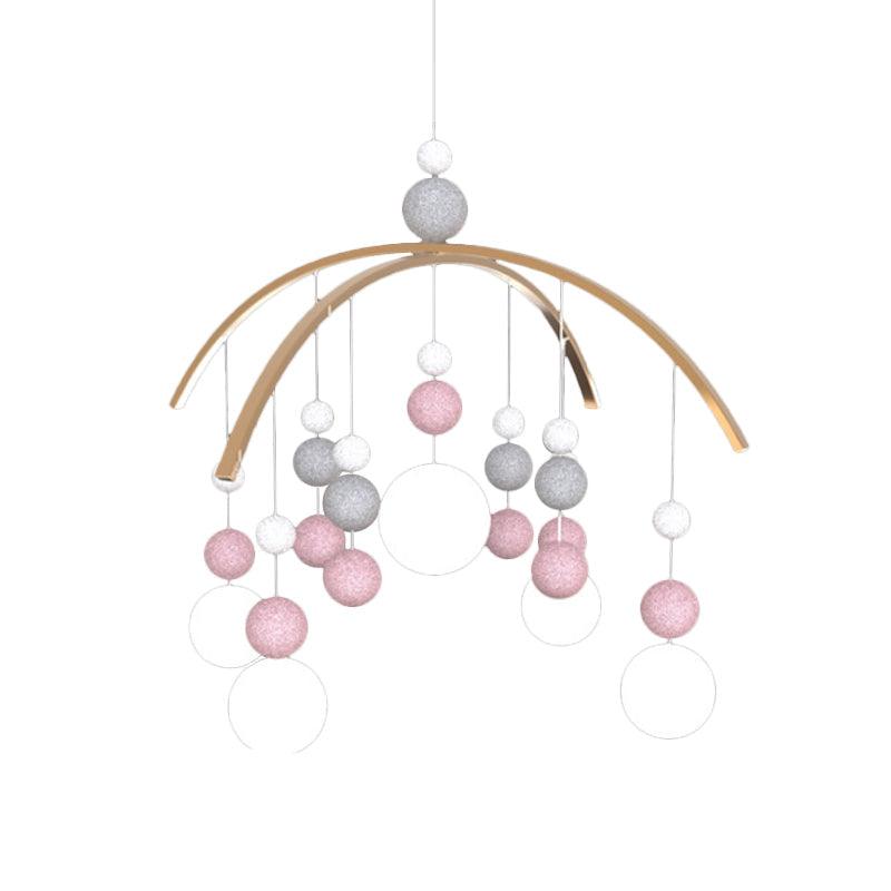 Globe Chandelier Light Cartoon White Glass 5-Bulb Pendant - Rebooters